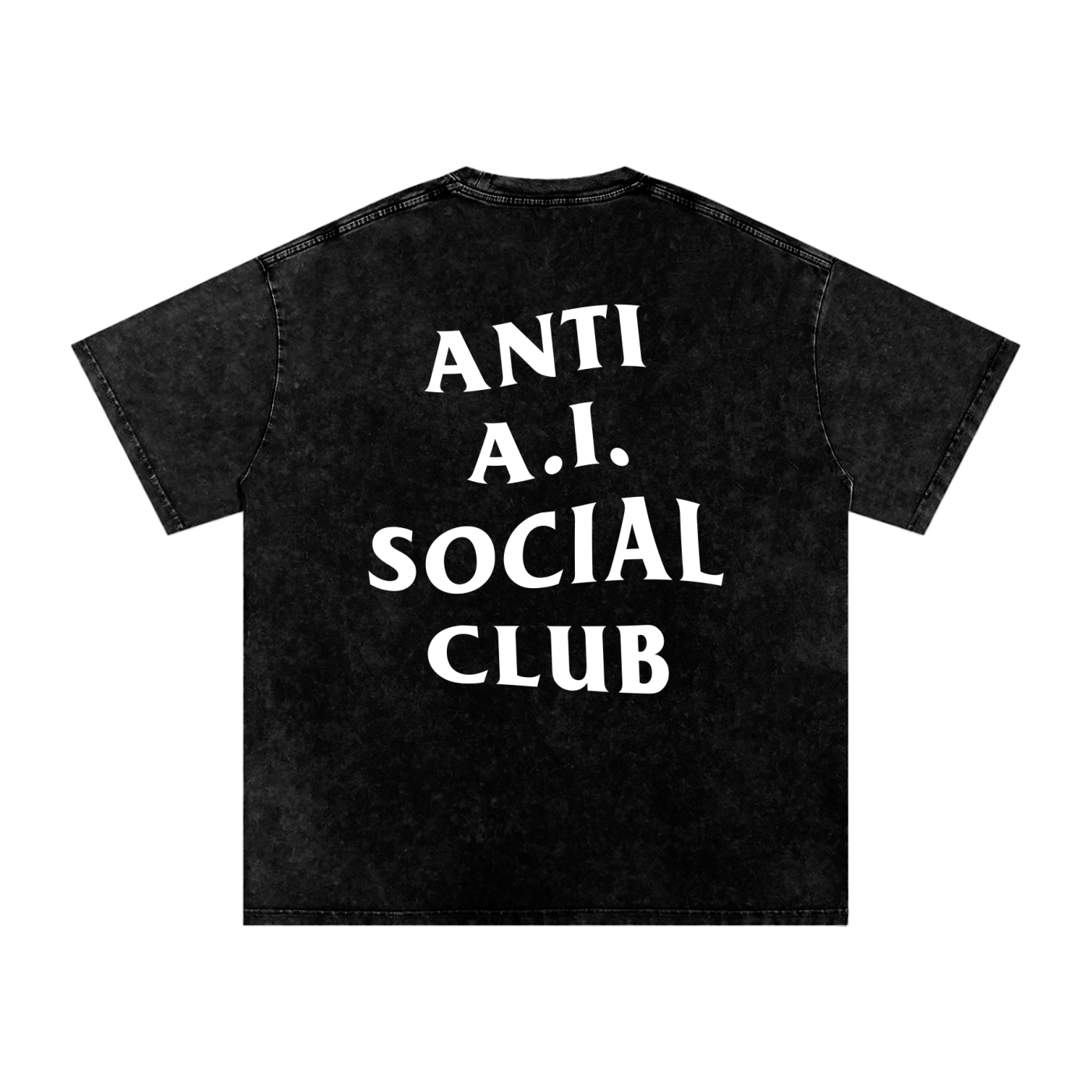 Anti-A.I. Snow Washed Oversized Cotton T-Shirt