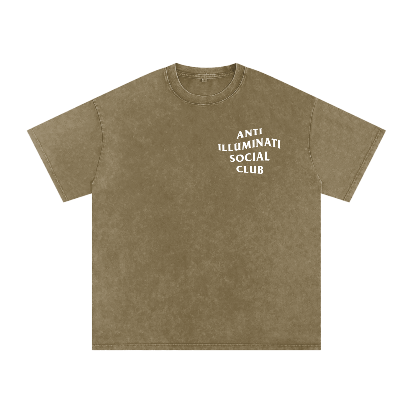 Anti-Illuminati Snow Washed Oversized Cotton T-Shirt