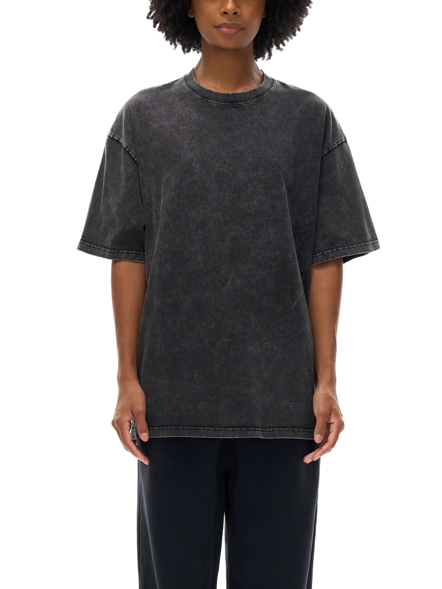 No Eye Snow Washed Oversized Cotton T-Shirt