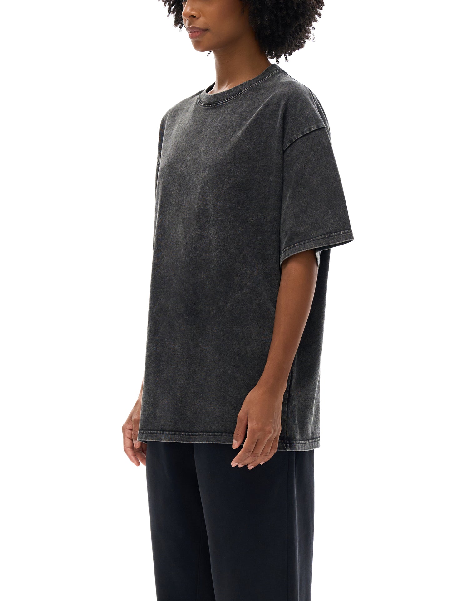 No Eye Snow Washed Oversized Cotton T-Shirt