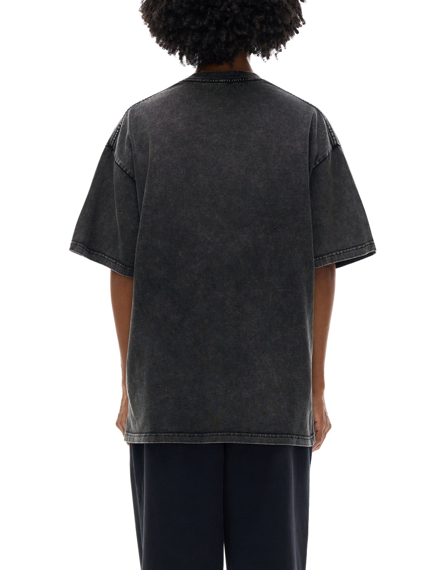 No Eye Snow Washed Oversized Cotton T-Shirt