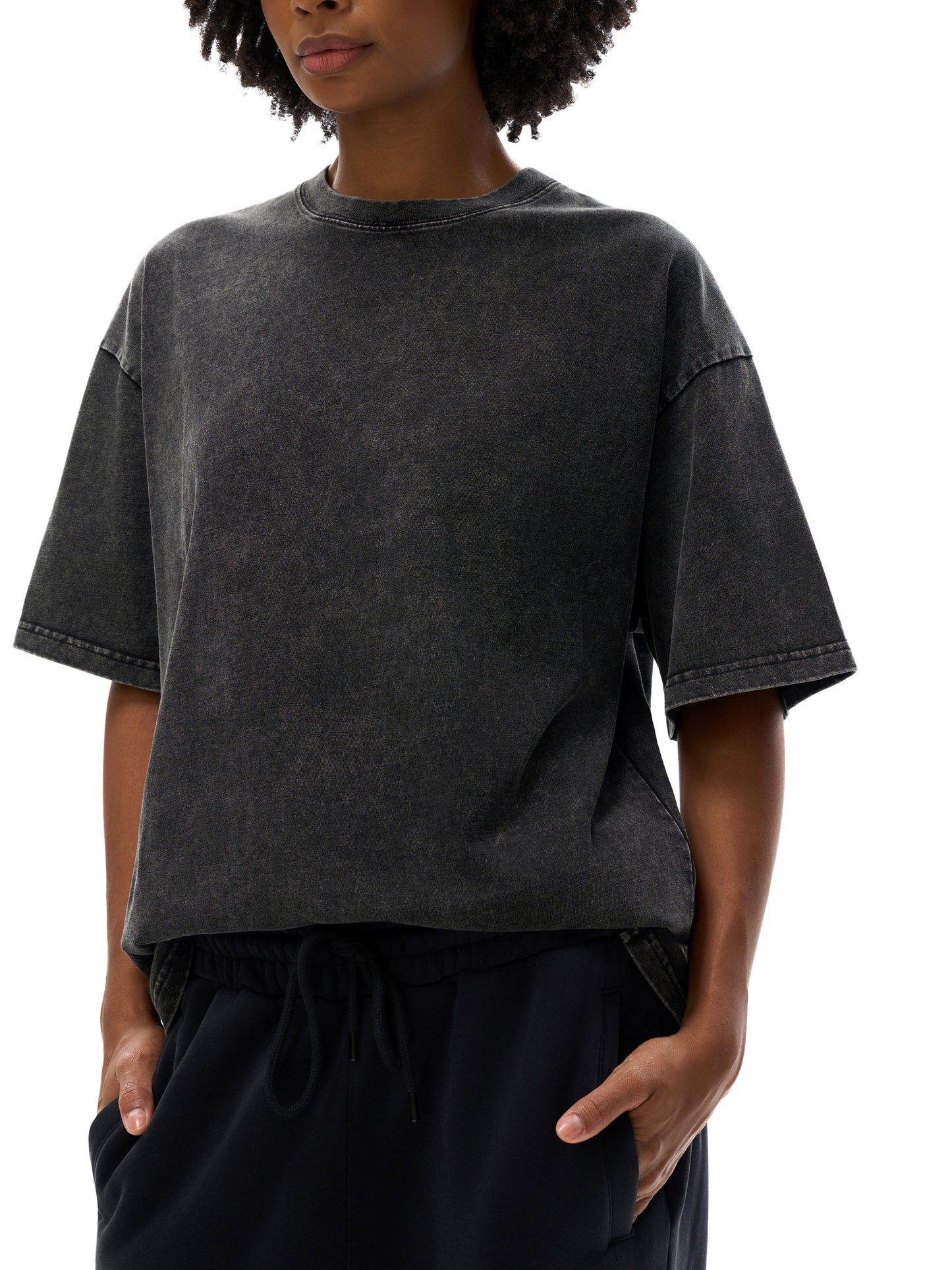No Eye Snow Washed Oversized Cotton T-Shirt