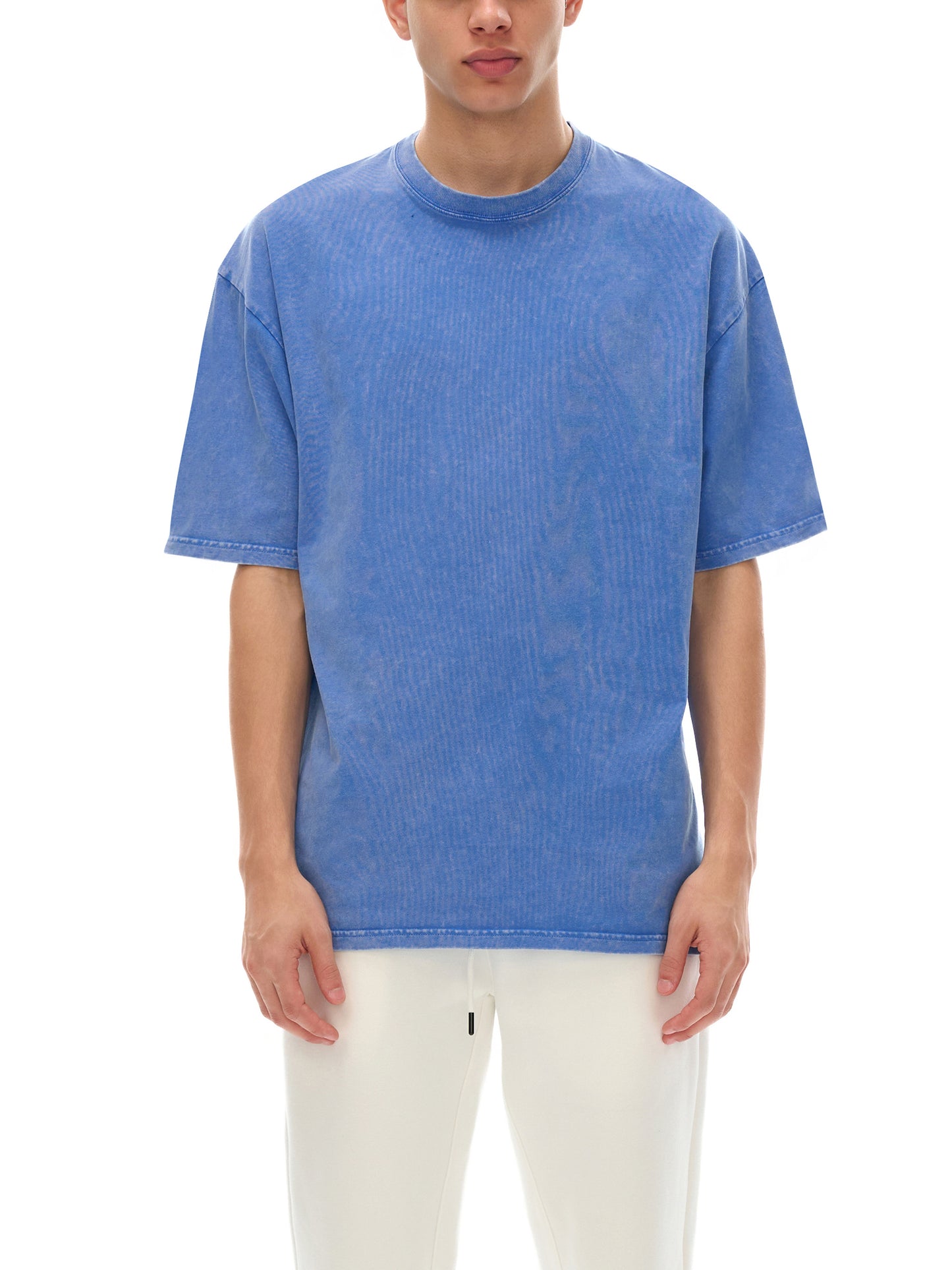 No Eye Snow Washed Oversized Cotton T-Shirt