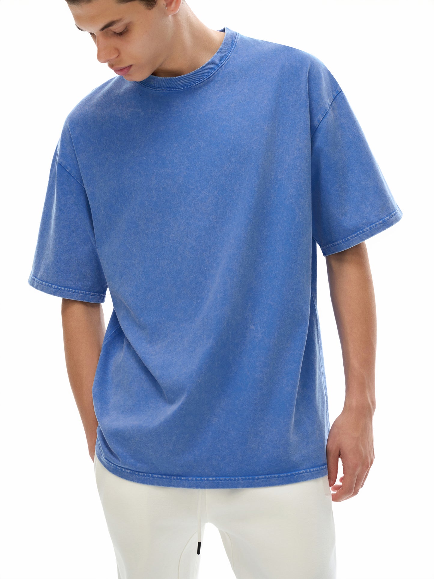 No Eye Snow Washed Oversized Cotton T-Shirt